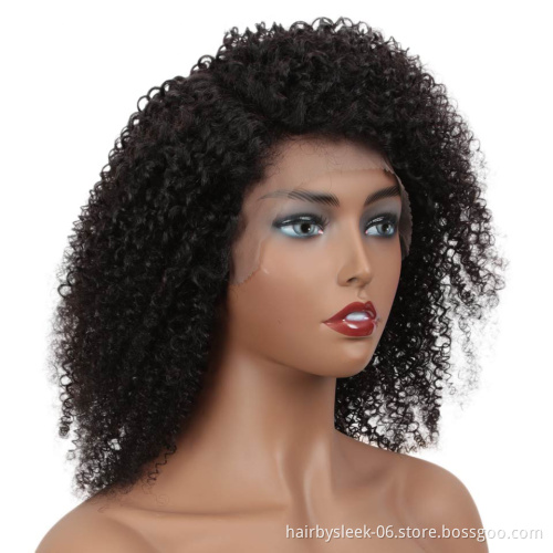 Aura fully open Kinky Curly Front Wigs Human hair Lace Part Wig Natural Brazilian Remy human hair extension Human Hair Wigs
